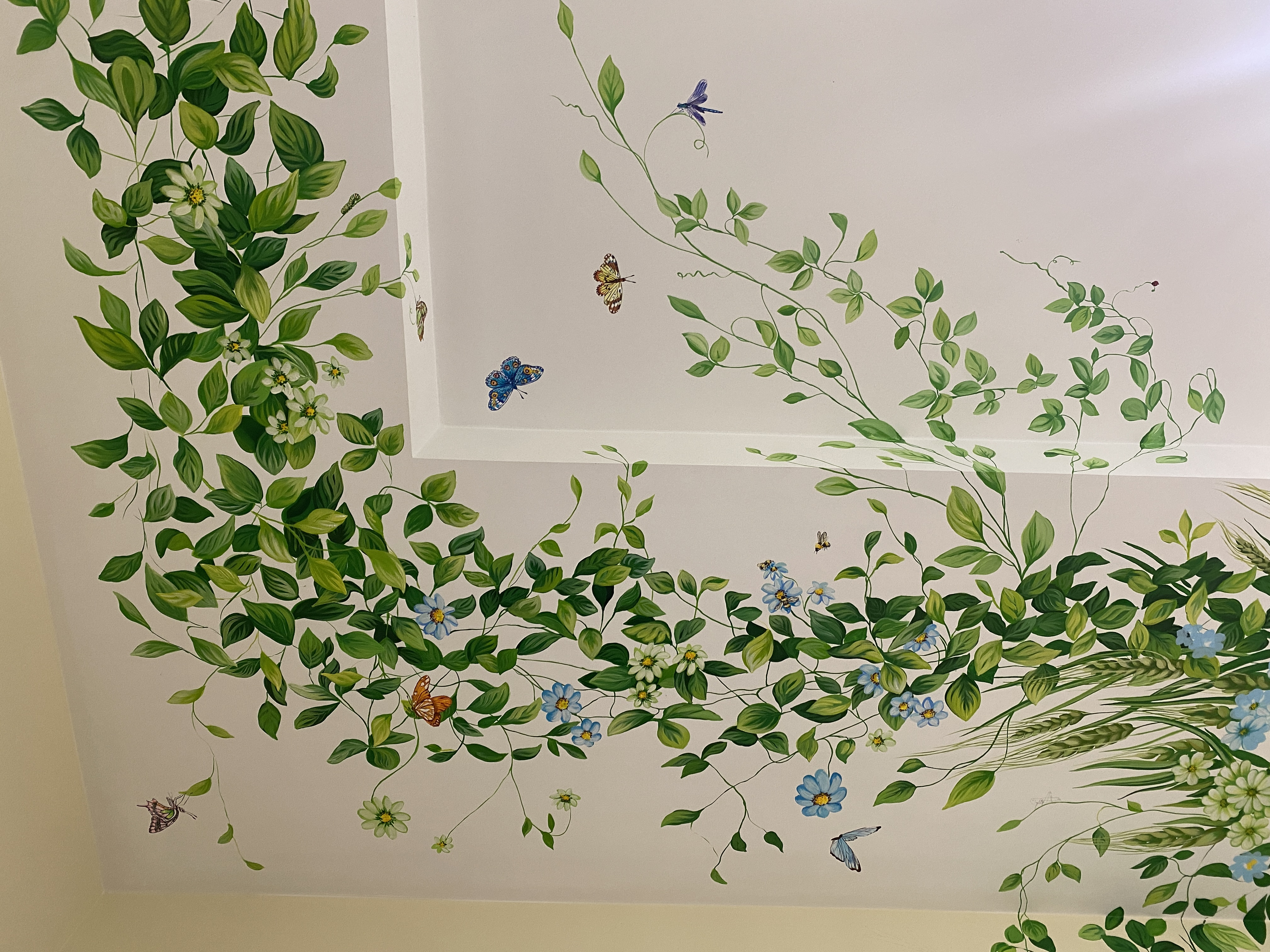 Роспись потолка в частном доме