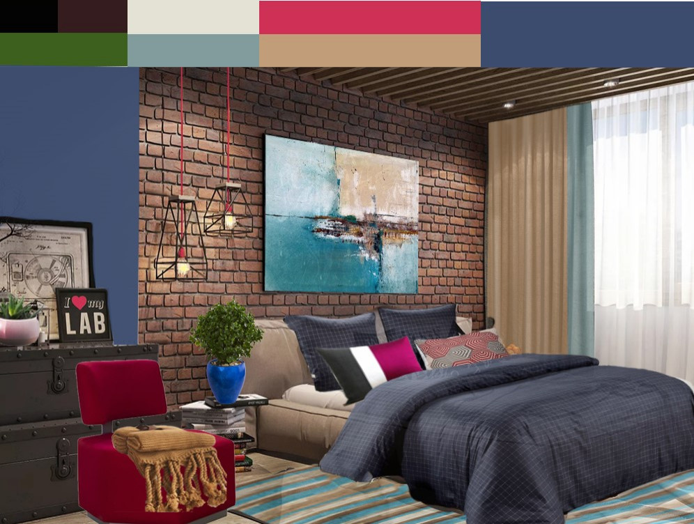 Bright eclectic space