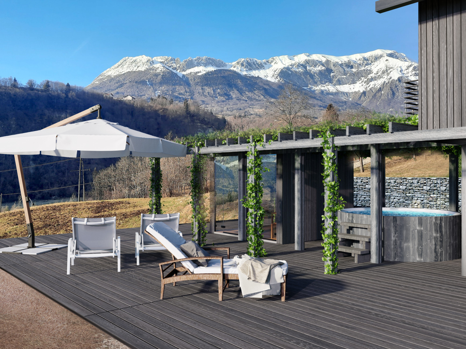 House rebuilding and new design of Summer house in Pradebon, Italy