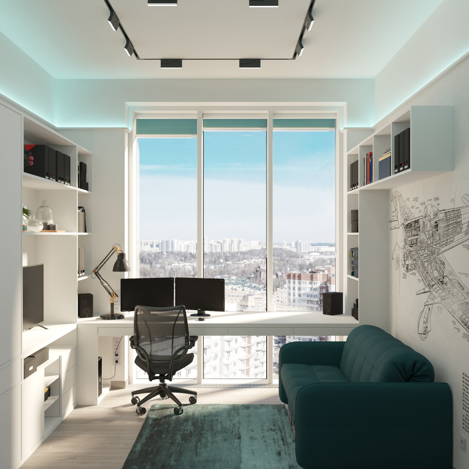 Белоснежный home office