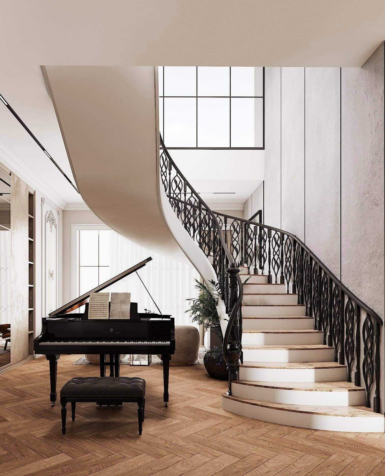 Private House with Unique Stair Railings