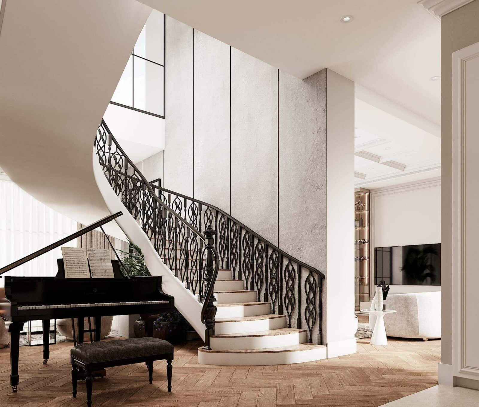 Private House with Unique Stair Railings
