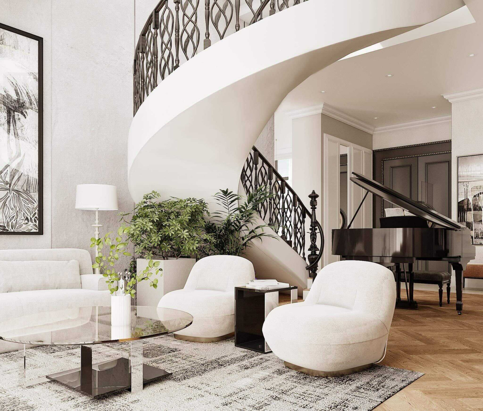 Private House with Unique Stair Railings
