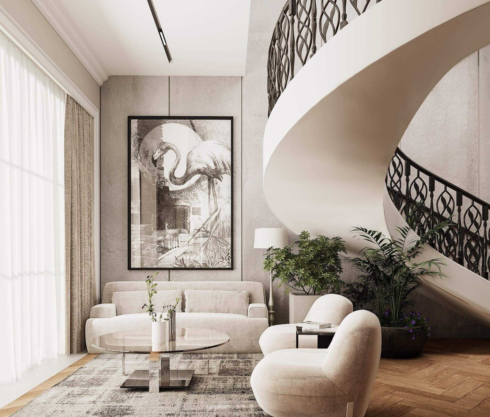 Private House with Unique Stair Railings