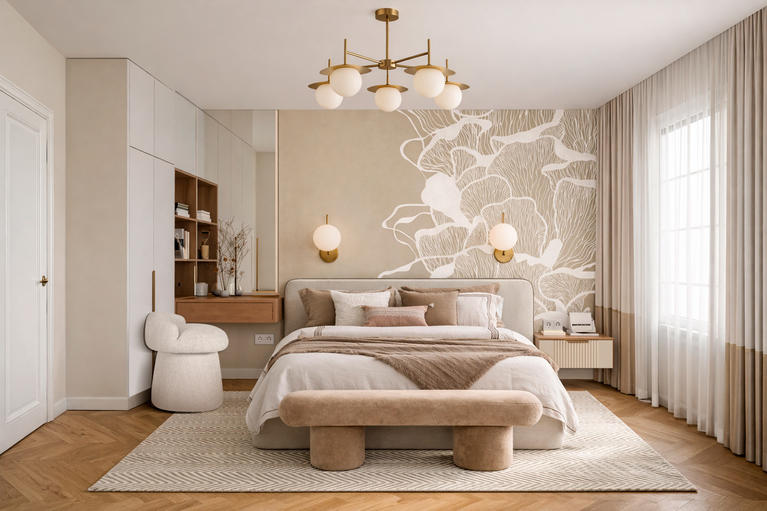 Обложка проекта: Спальня 18м2