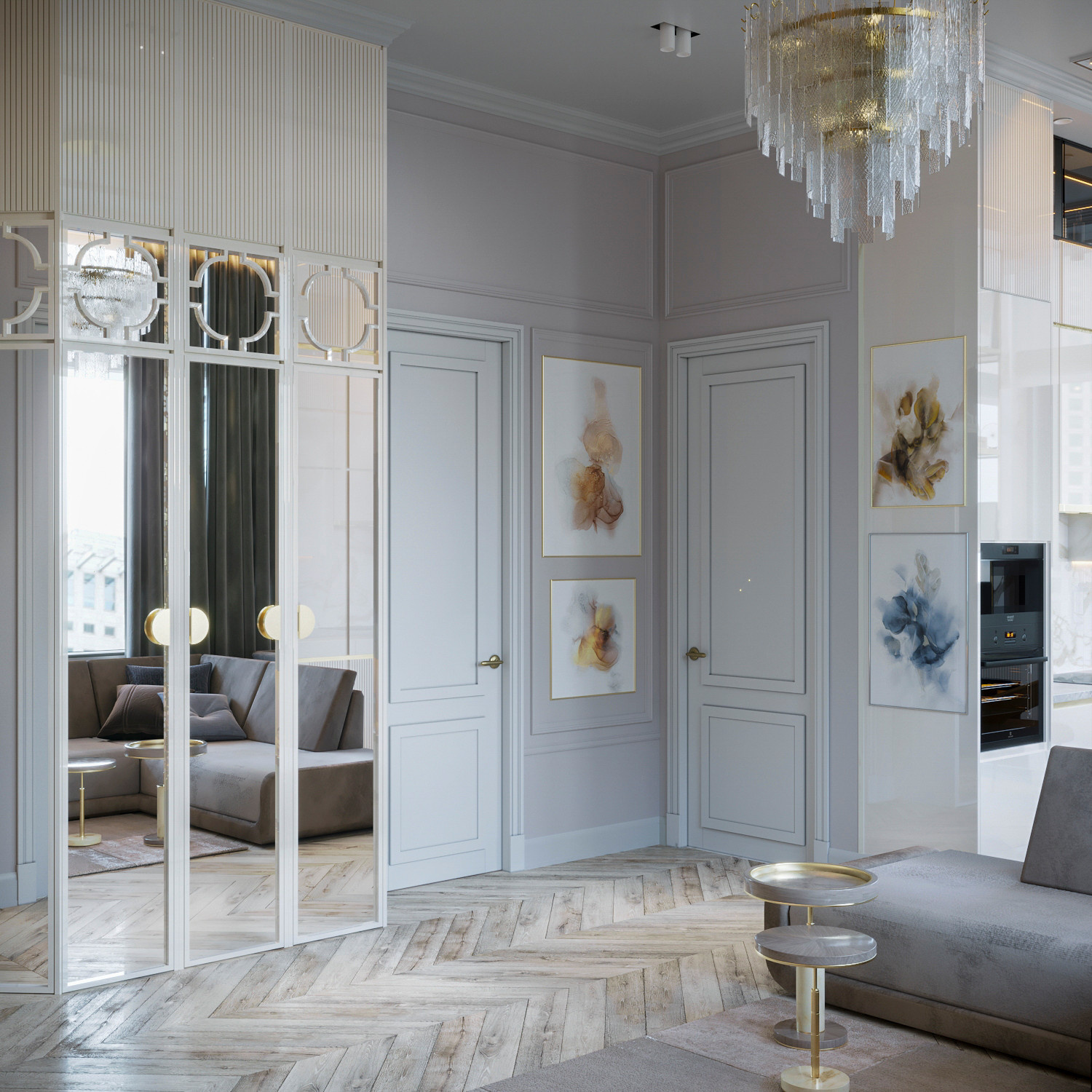 Гостиная для проекта ЖК НЕБО
