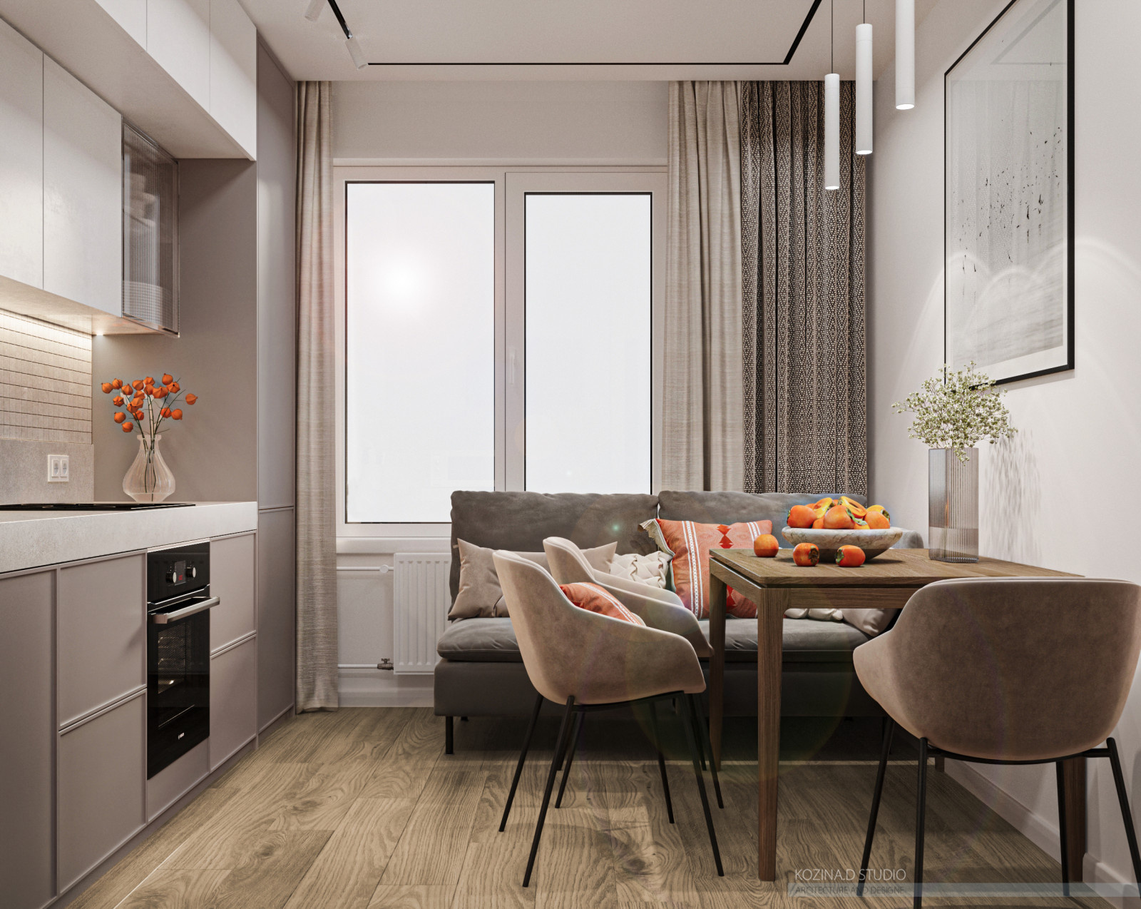 Проект трехкомнатной квариты (82 м²) в Санкт-Петербурге