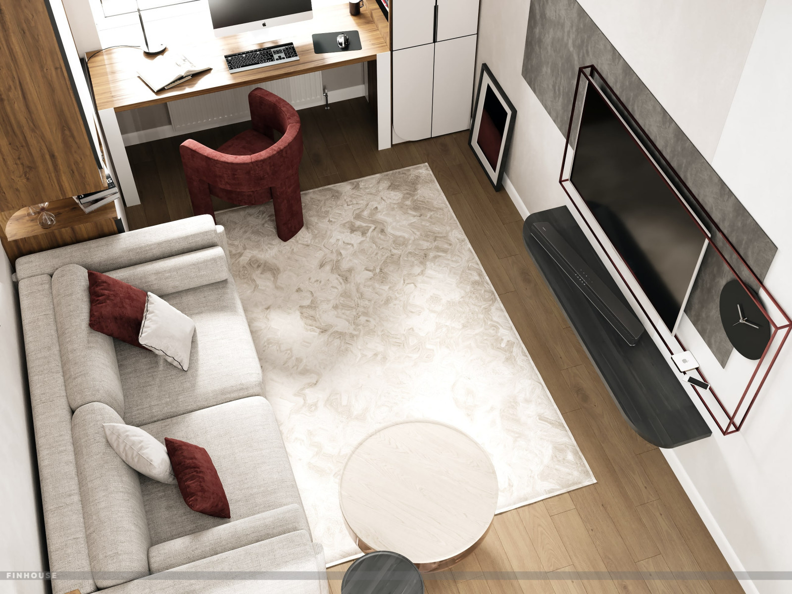 Проект двухкомнатной квартиры (57 м²) в Санкт-Петербурге