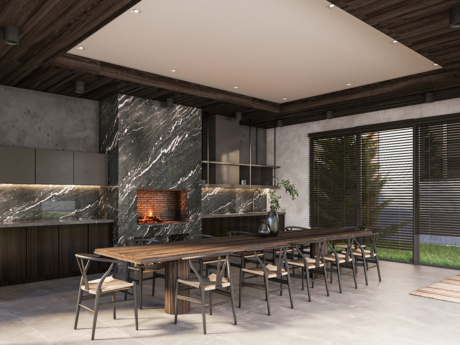 Summer kitchen and sitting zone