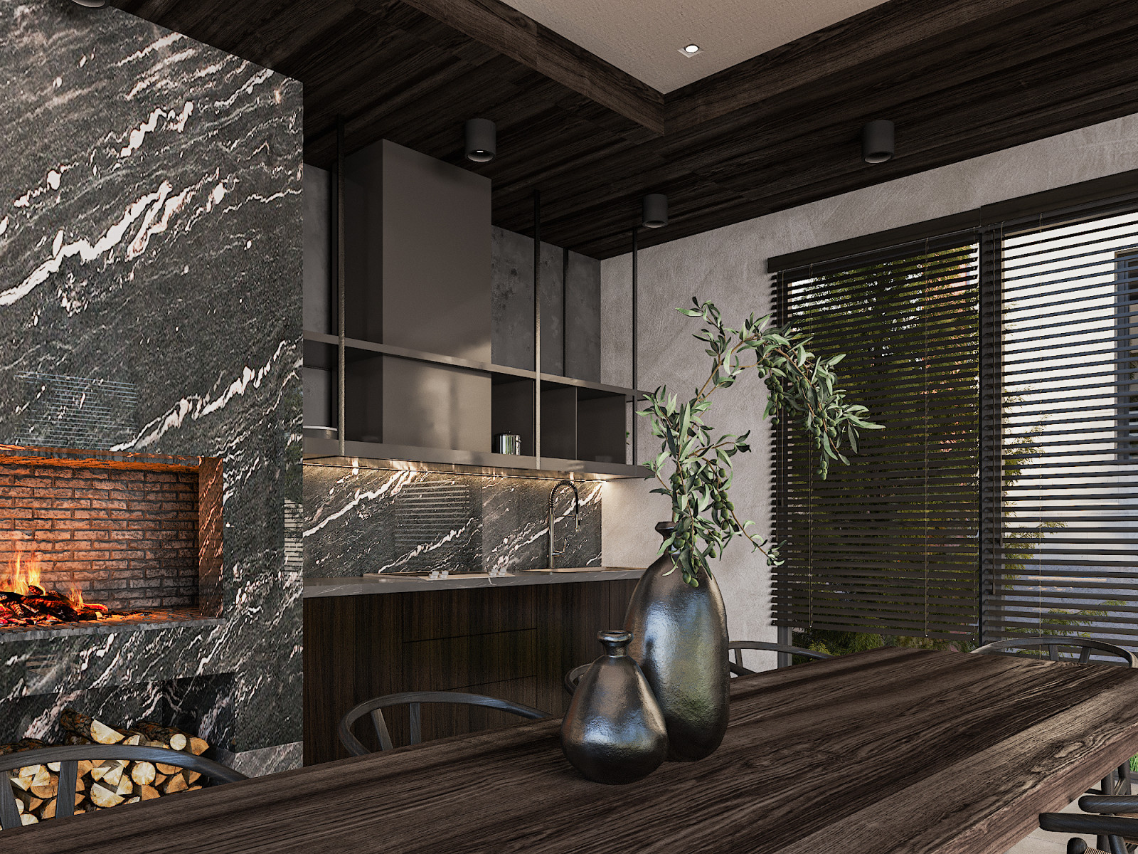 Summer kitchen and sitting zone