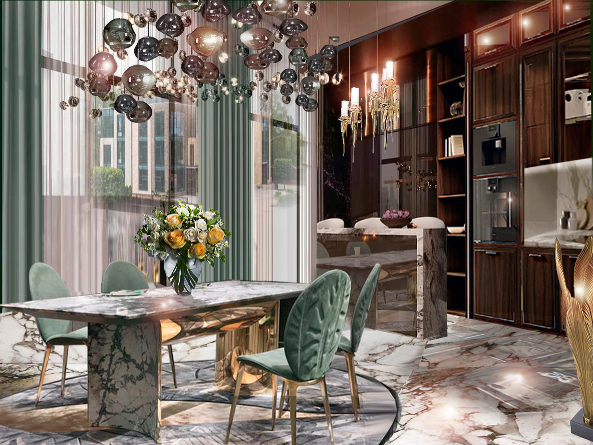 Luxury interior in the new Art Deco style