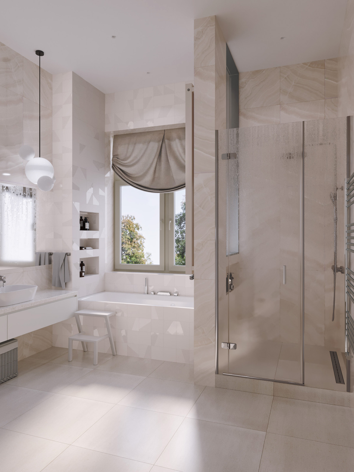 Светлый интерьер для семьи в подмосковном доме