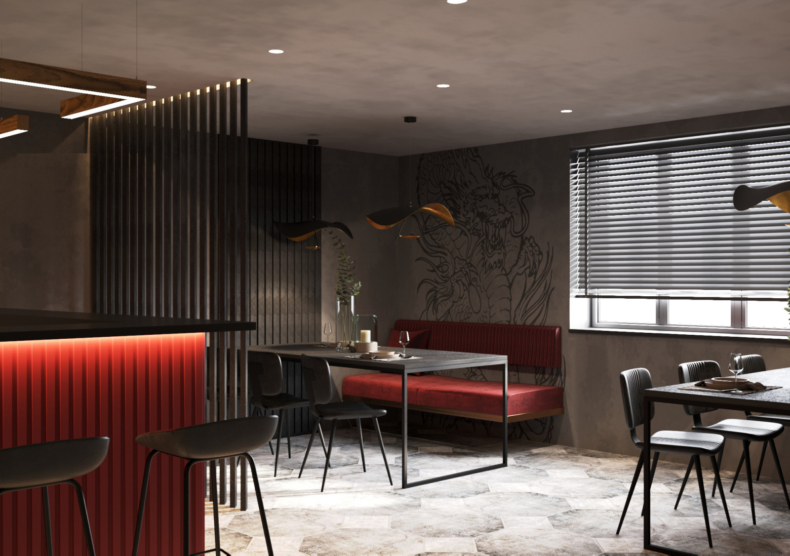 Кафе "SushiGo" 60м2., проект 2021г.