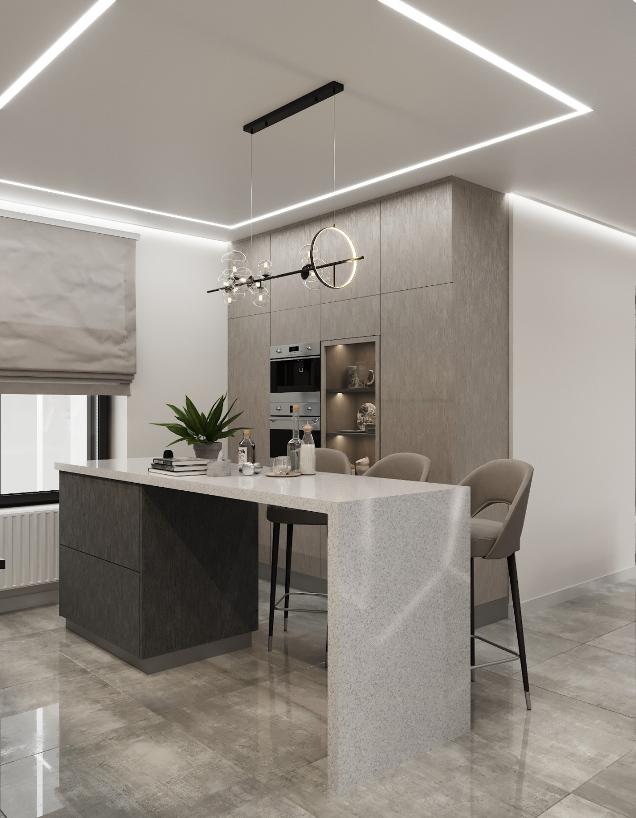"Perfect grey", дом 258 кв.м в д. Рыбаки, МО