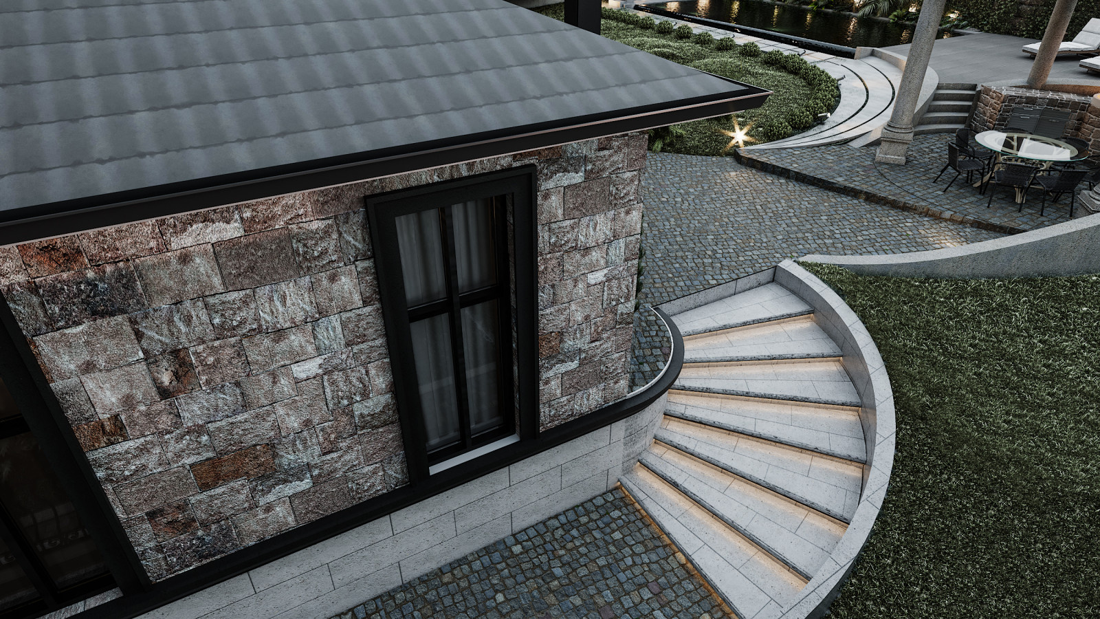 Dark Private House