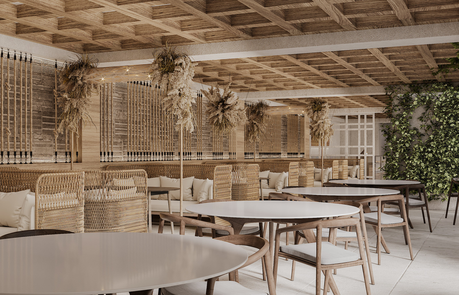 Cafe with Tropical Elements