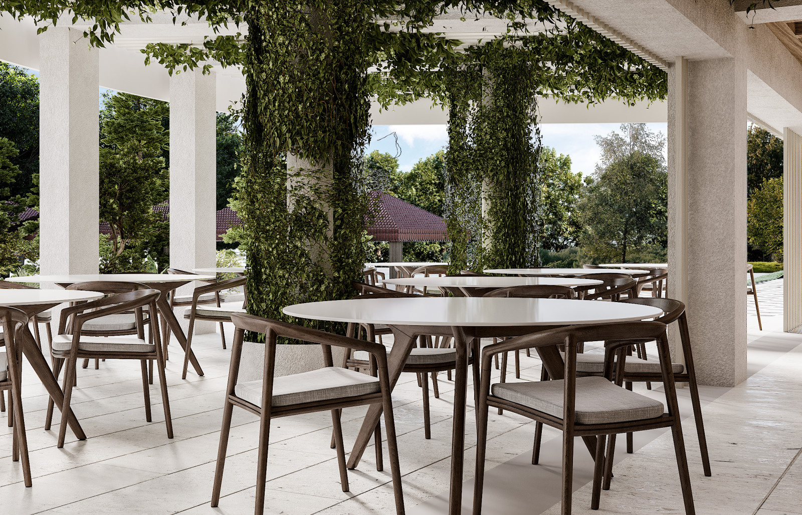 Cafe with Tropical Elements