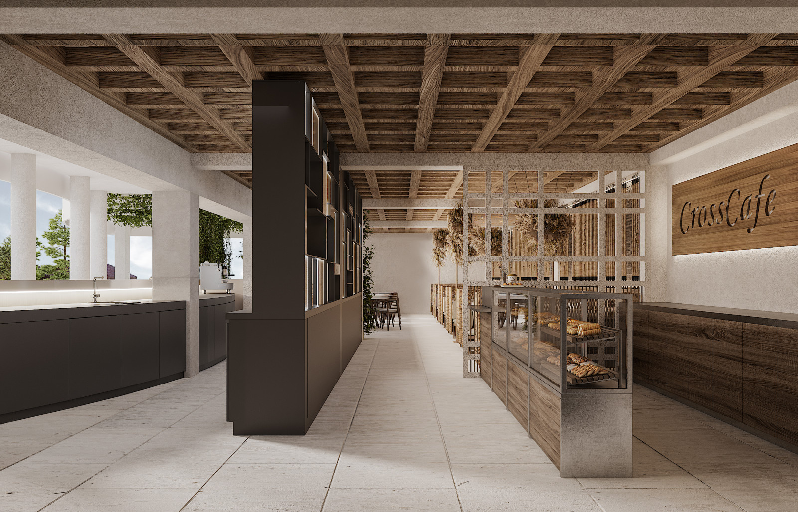Cafe with Tropical Elements