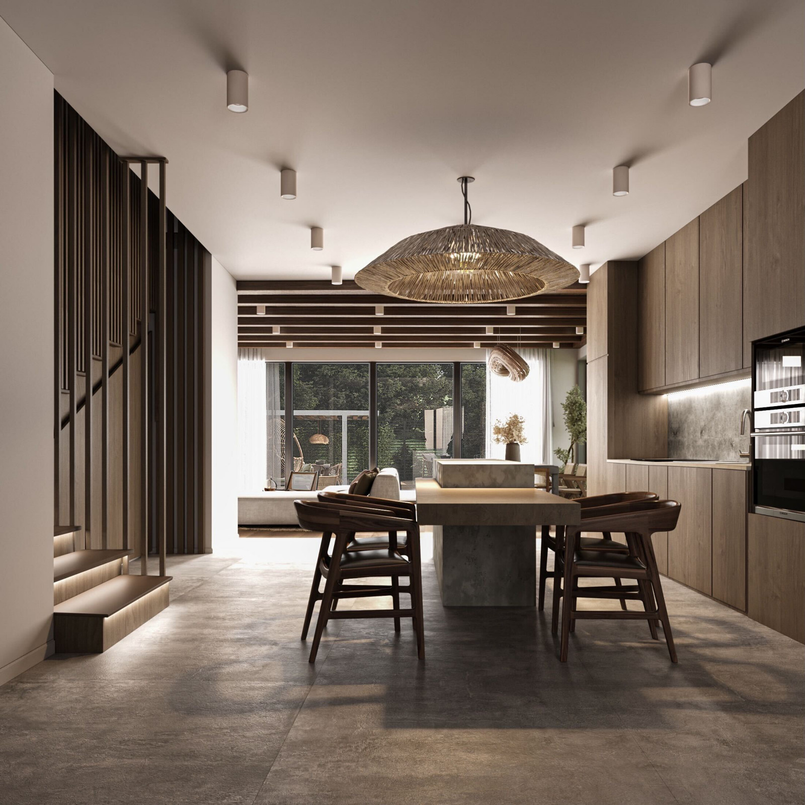 Kitchen with Wooden Elements