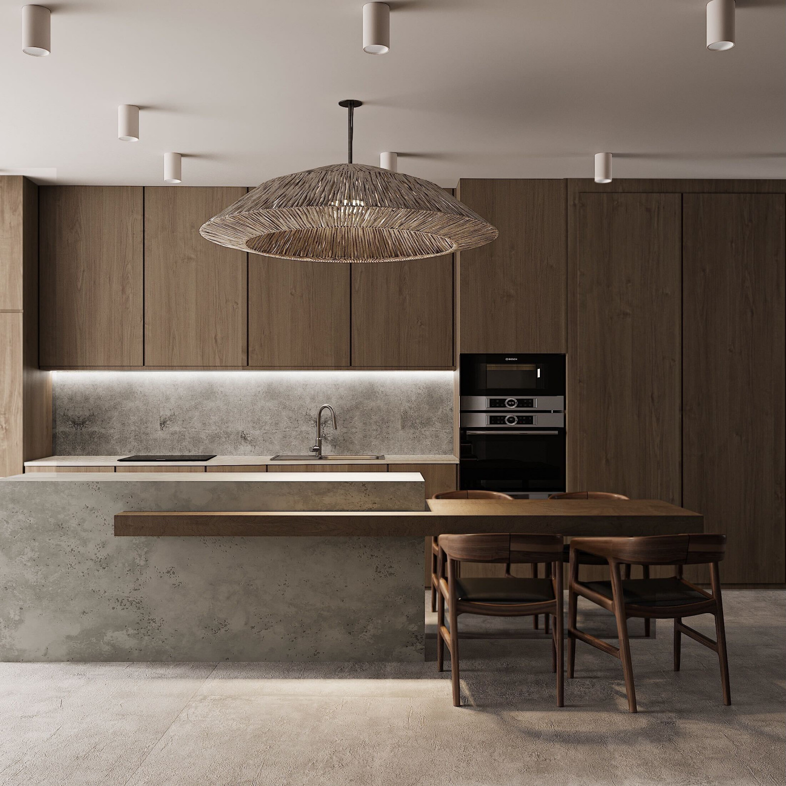 Kitchen with Wooden Elements