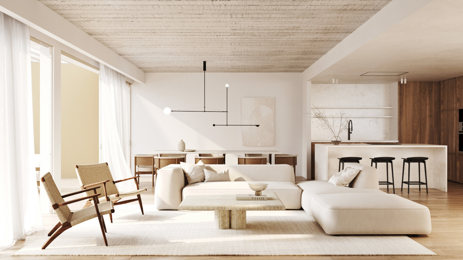 The laconicism through a neutral palette of colours