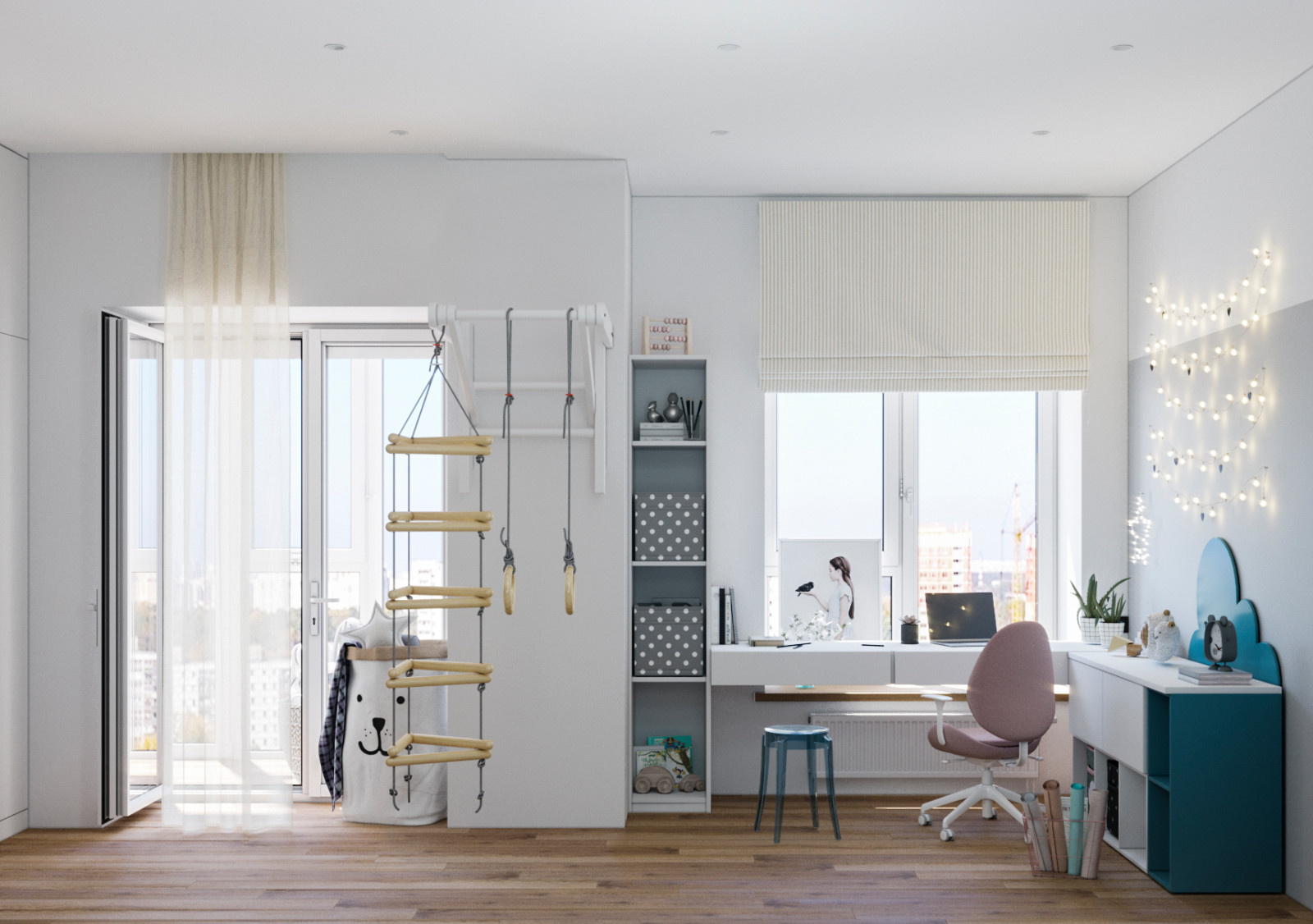 Две объединенные квартиры для большой семьи.