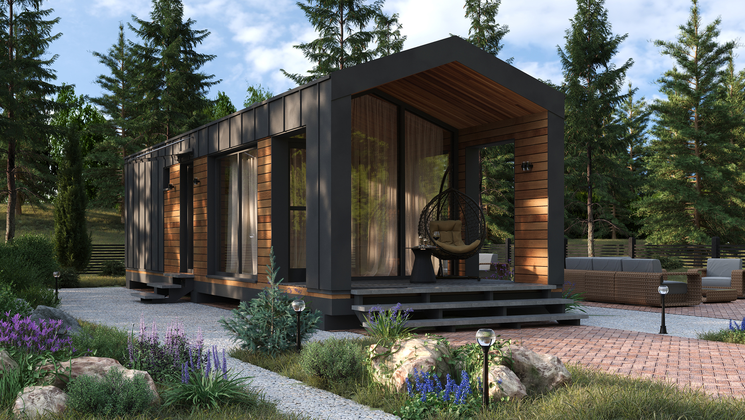 Обложка проекта: Визуализация барнхауза