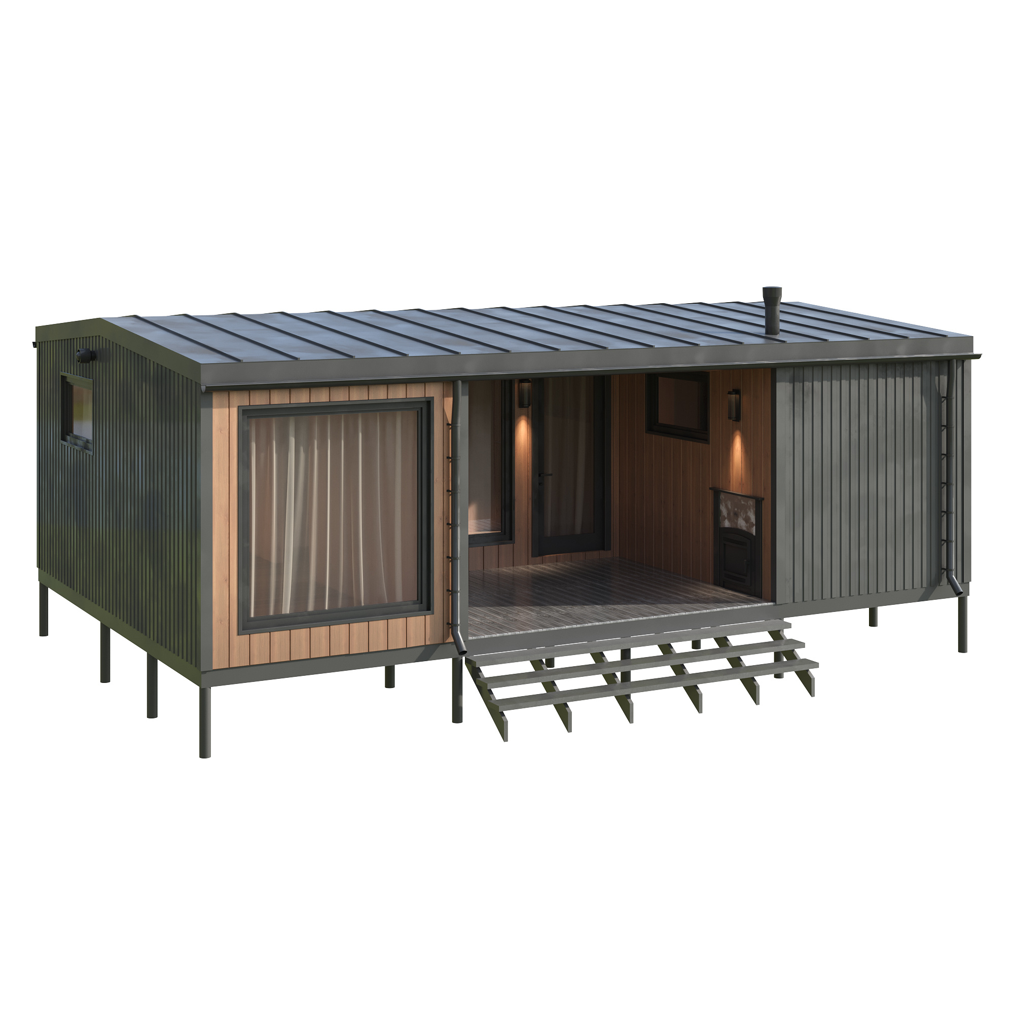 Экстерьерные визуализации модульных домов