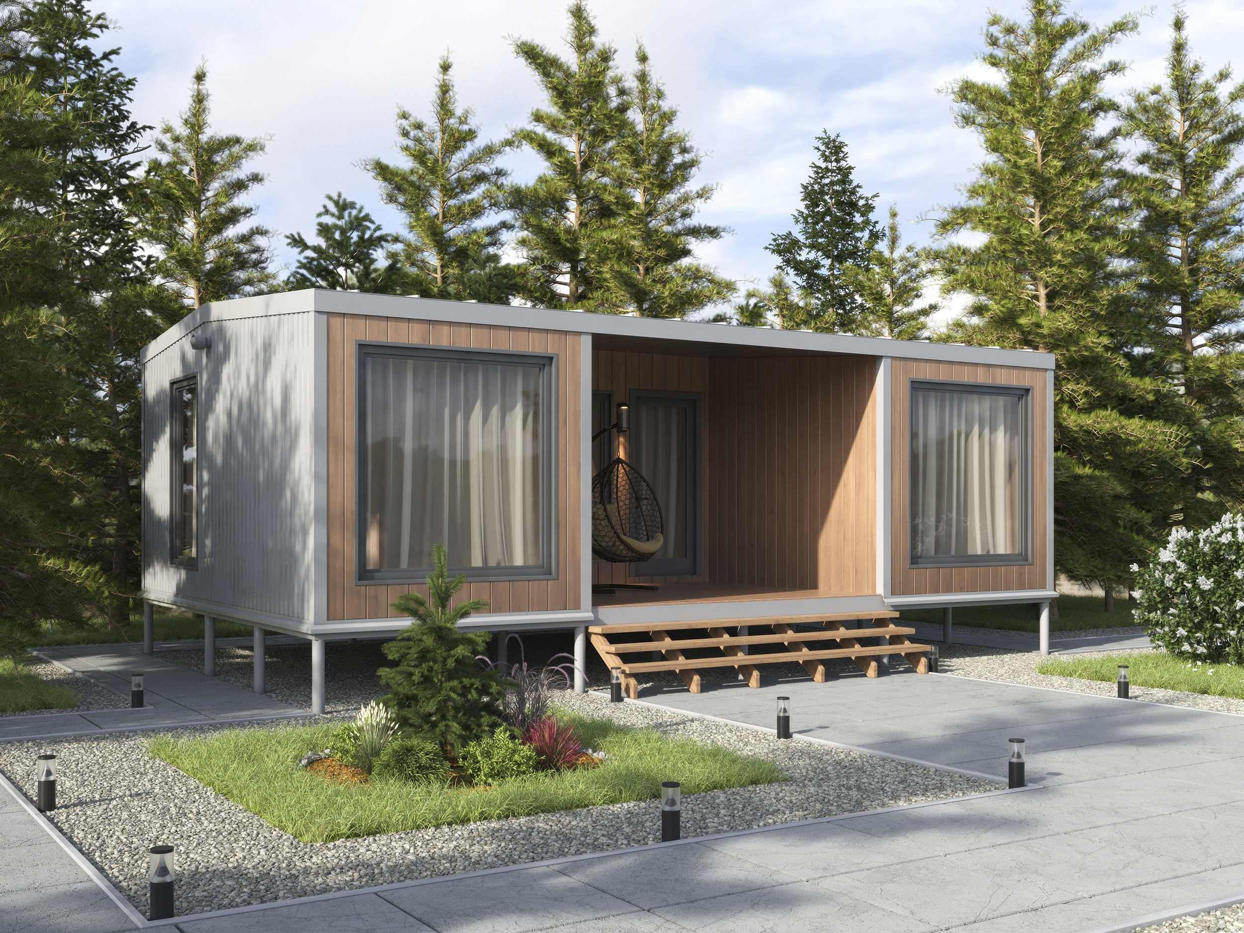 Экстерьерные визуализации модульных домов