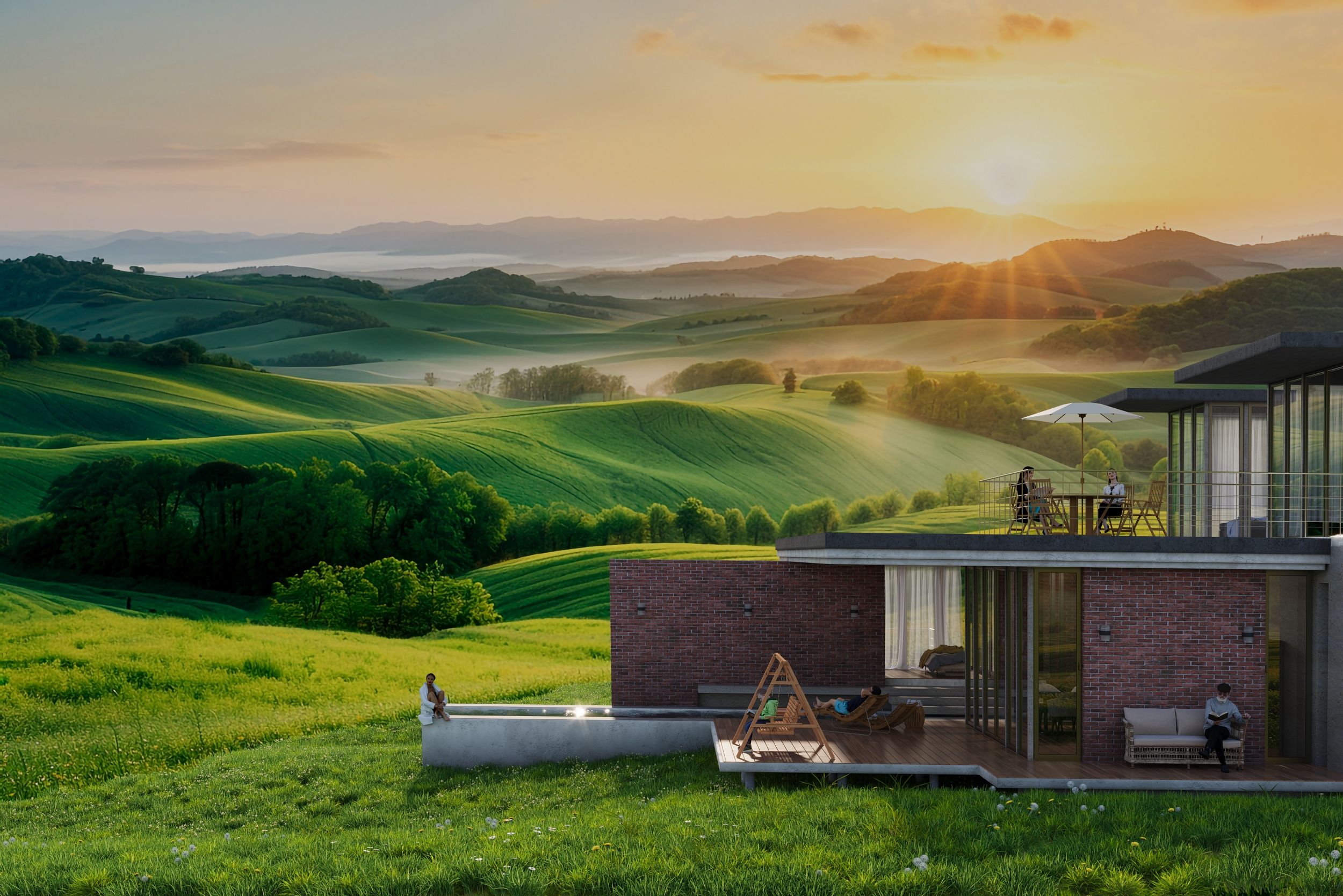 Обложка проекта: Экстерьерные визуализации домов