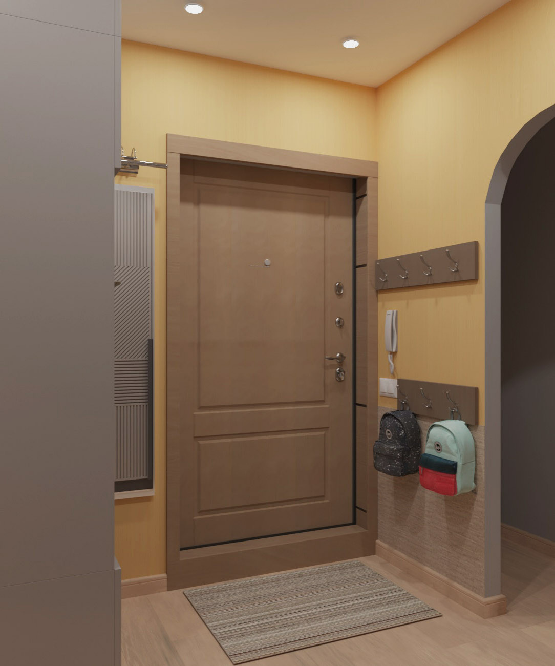 3D визуализация прихожей 4