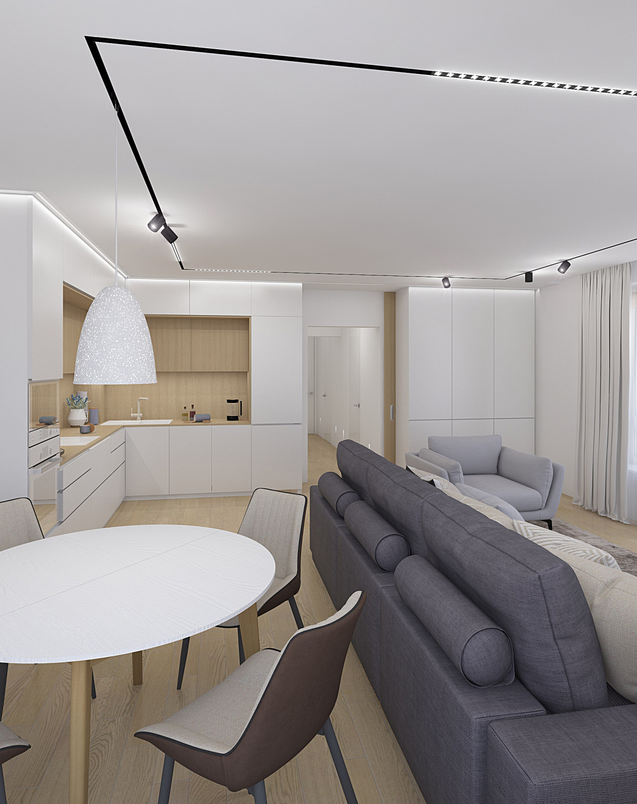 Трехкомнатная квартира в 79.40 м.кв.