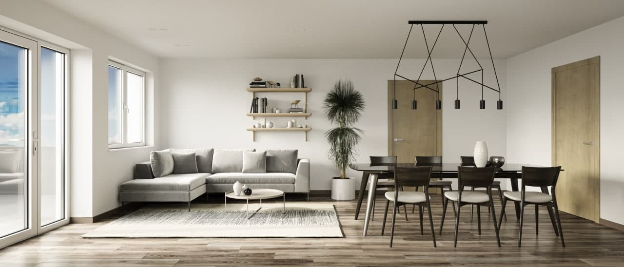 3D-Visualisierung eines Mehrfamilienhauses
