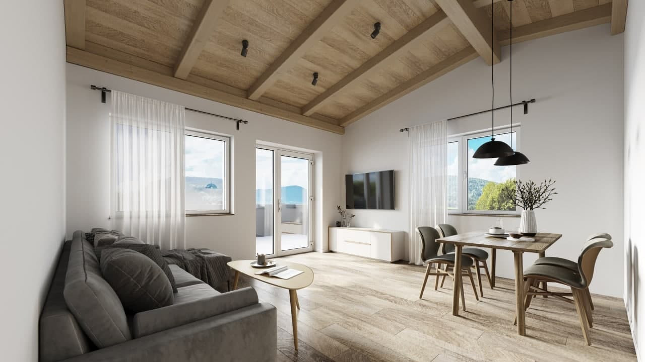 3D-Visualisierung eines Mehrfamilienhauses
