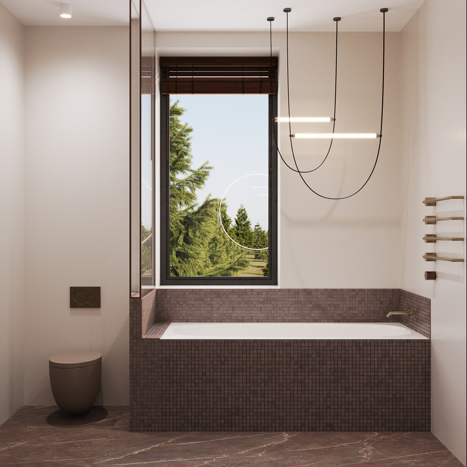 Bathroom with a window