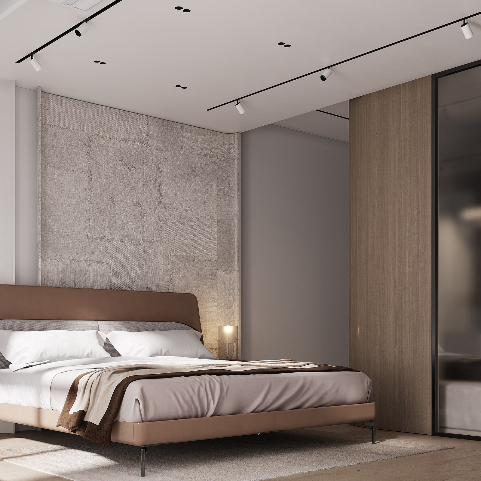 Orange Hues Bedroom Design
