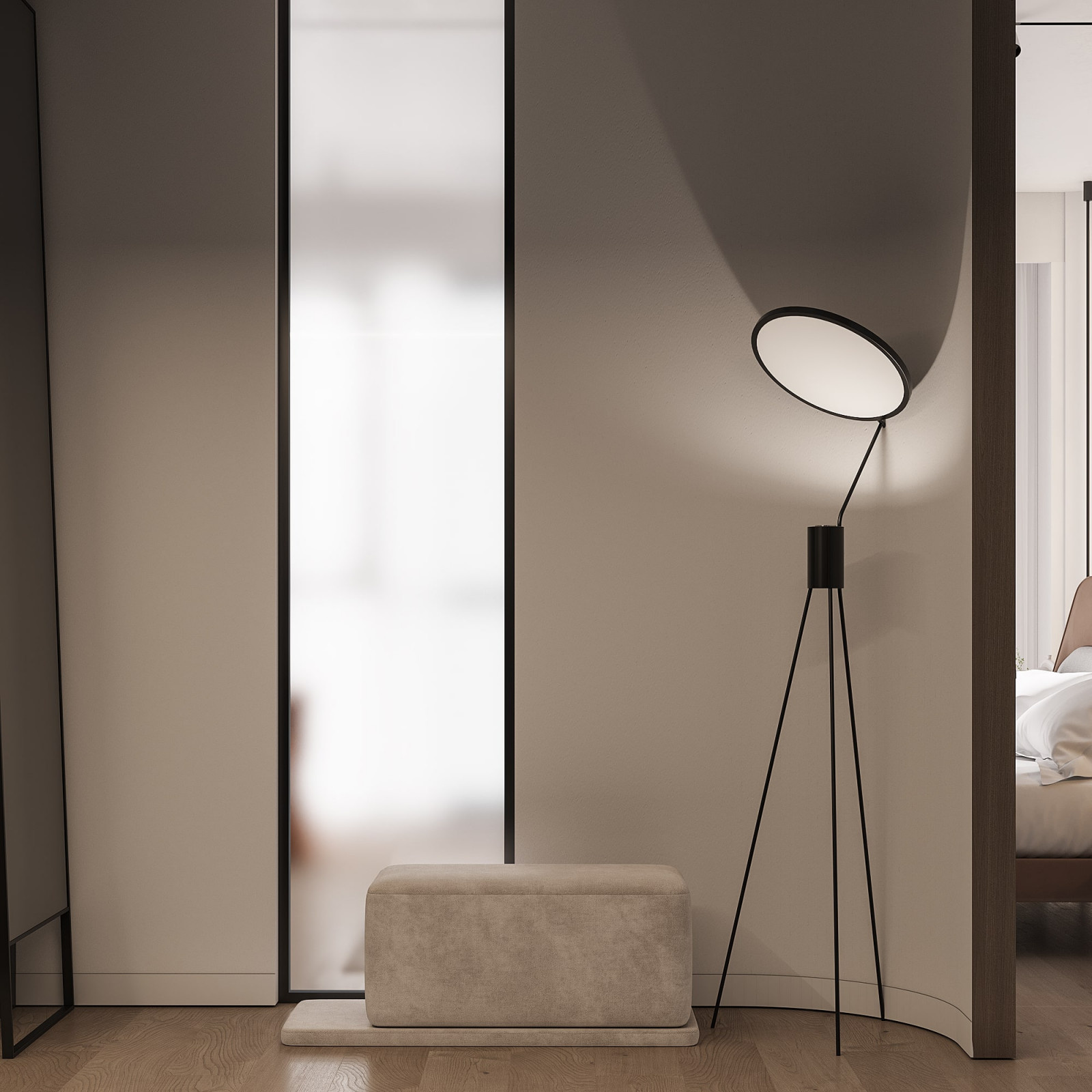 Orange Hues Bedroom Design