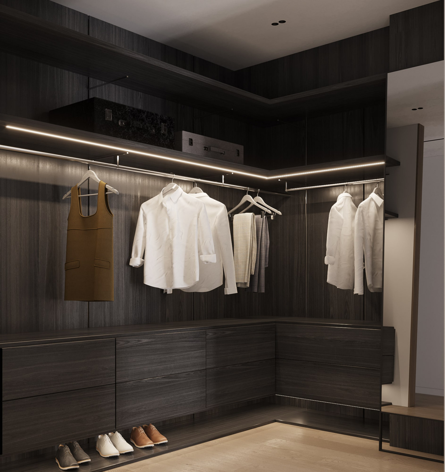 Orange Hues Bedroom Design