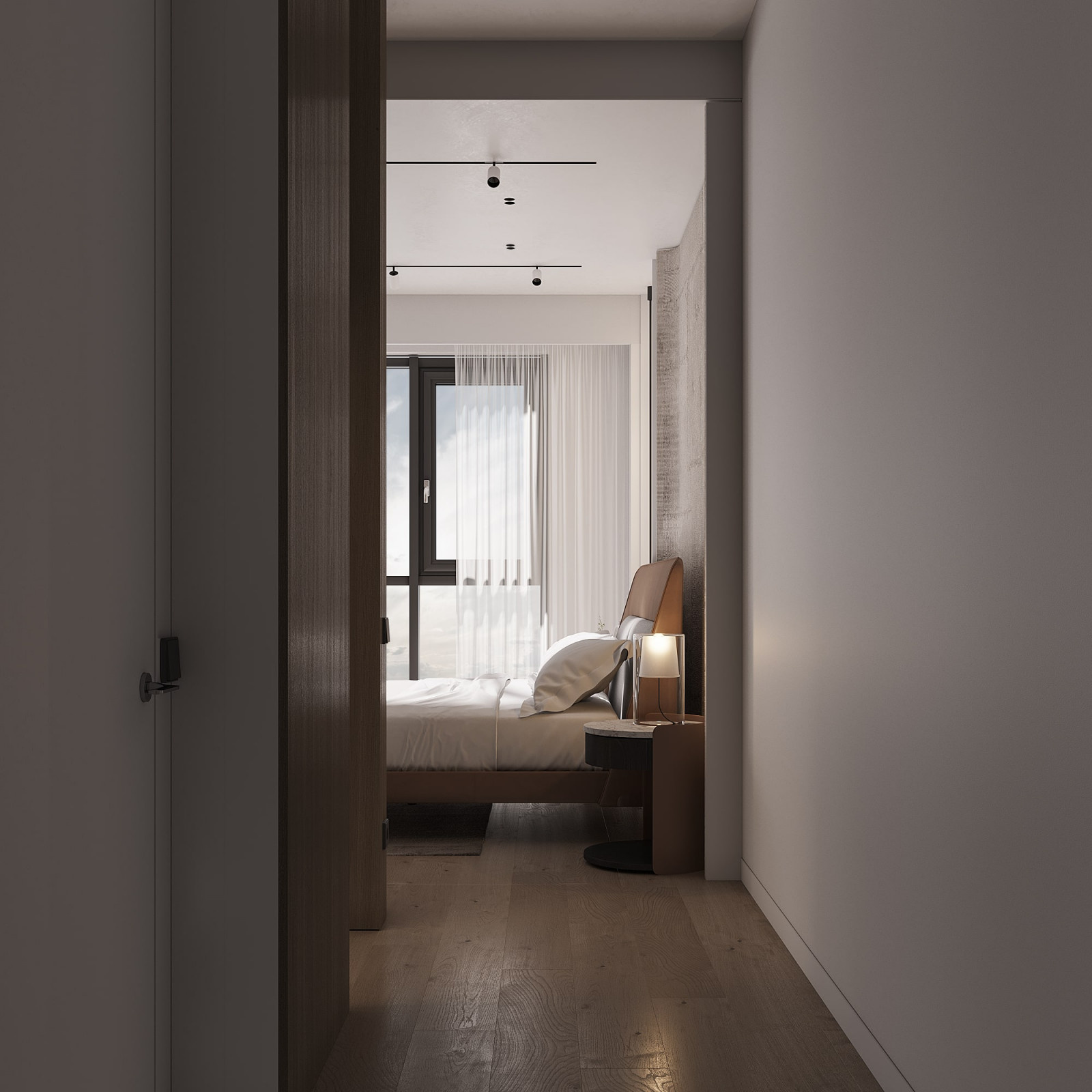 Orange Hues Bedroom Design