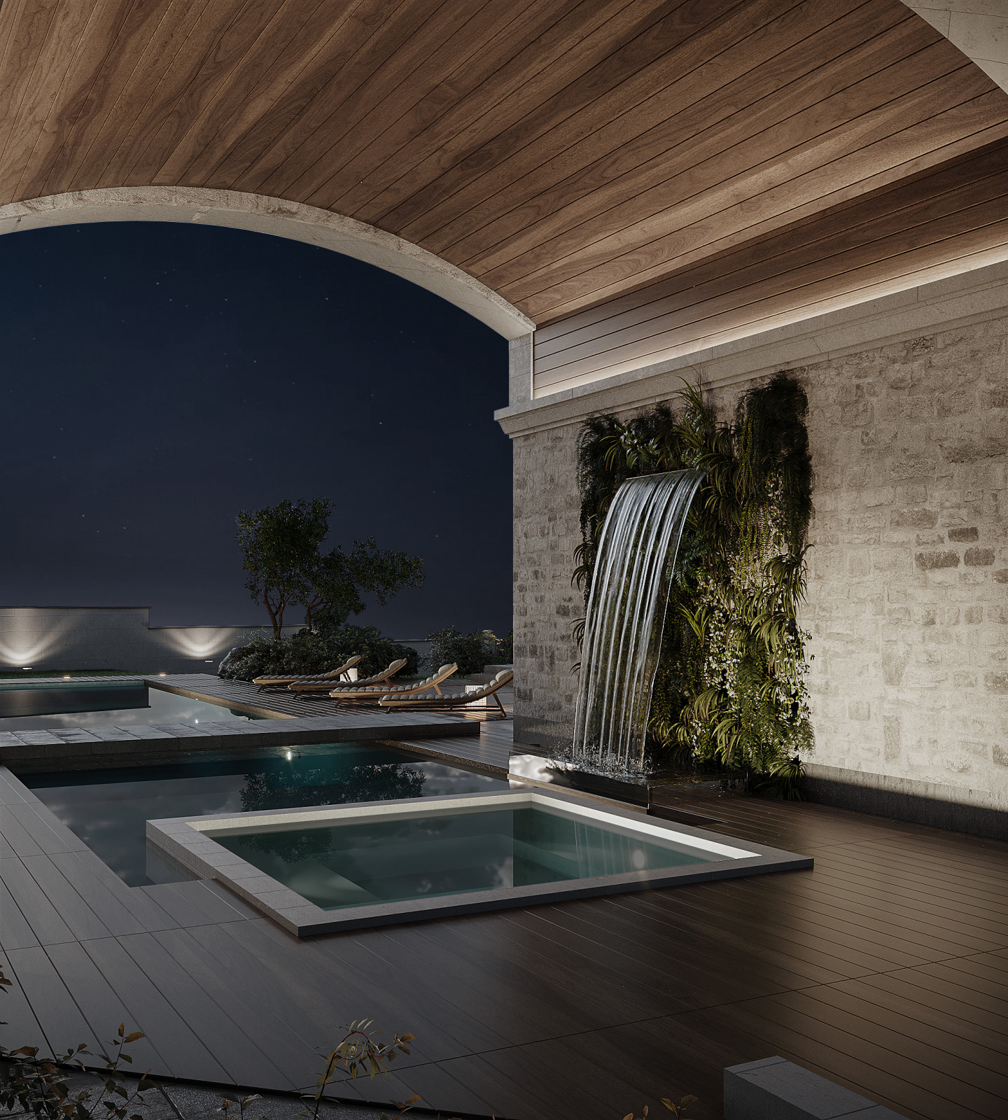 Private House With The Night View