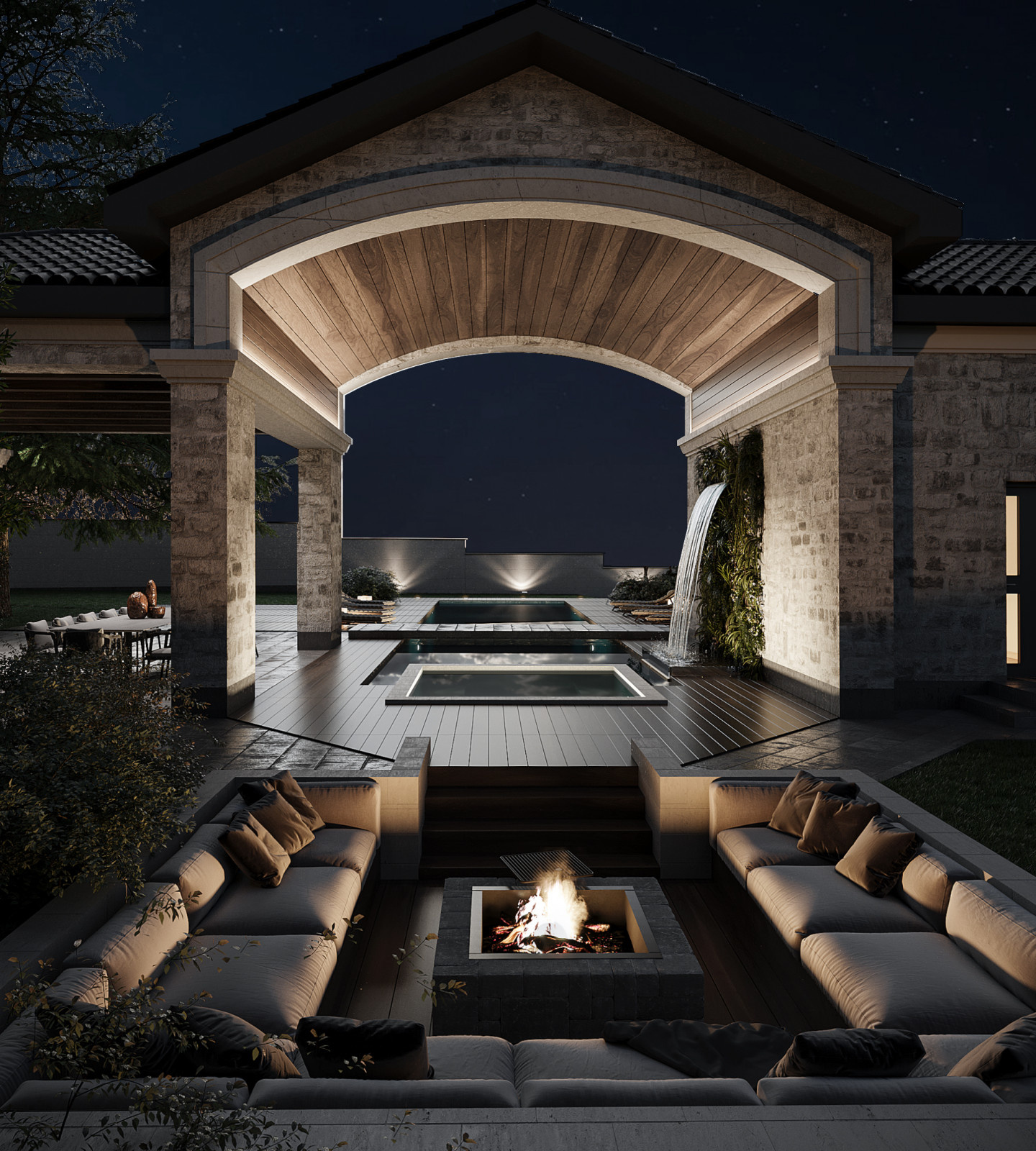 Private House With The Night View