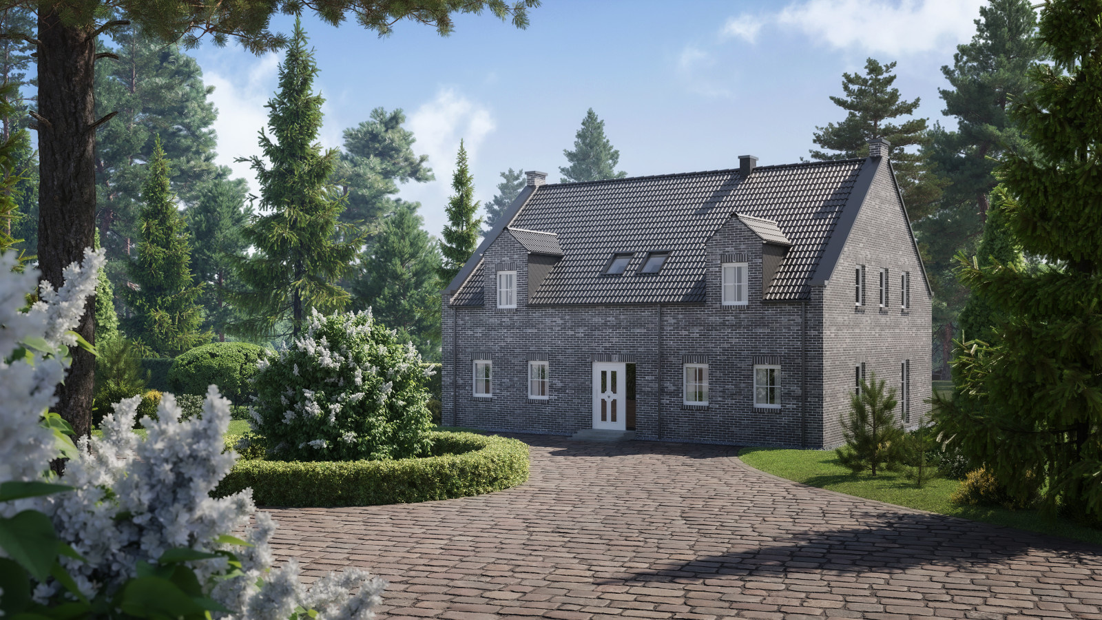 zweistöckigen Landhauses