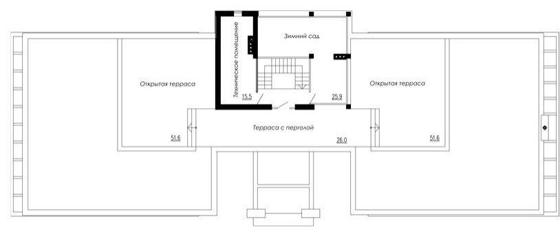 Проект одноэтажного дома в современном стиле (Псков)