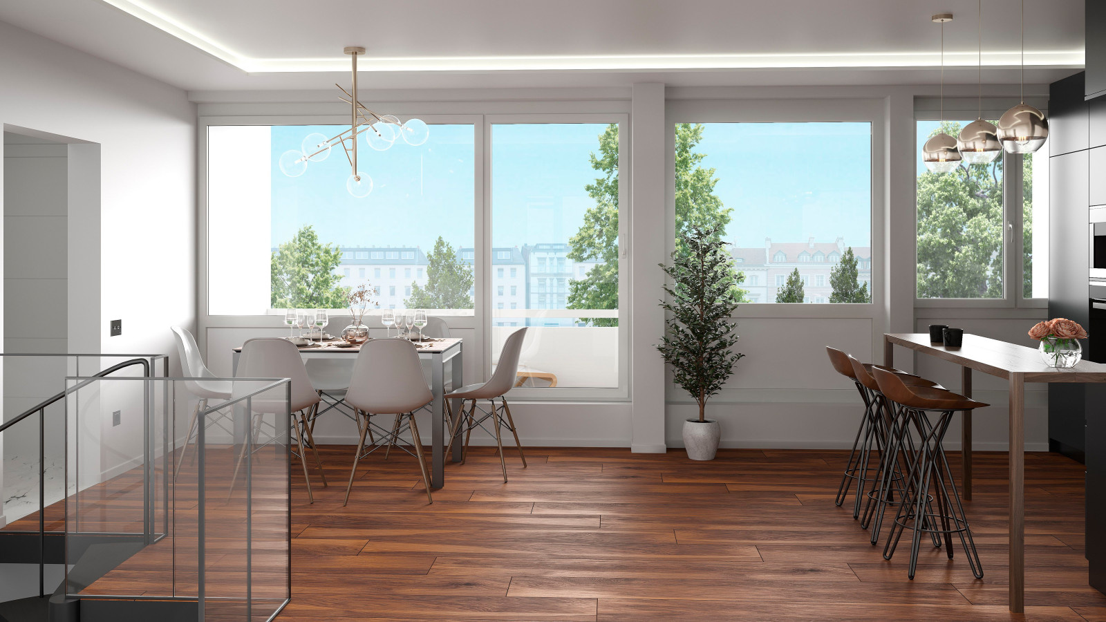 Maisonette-Wohnung mit Wendeltreppe