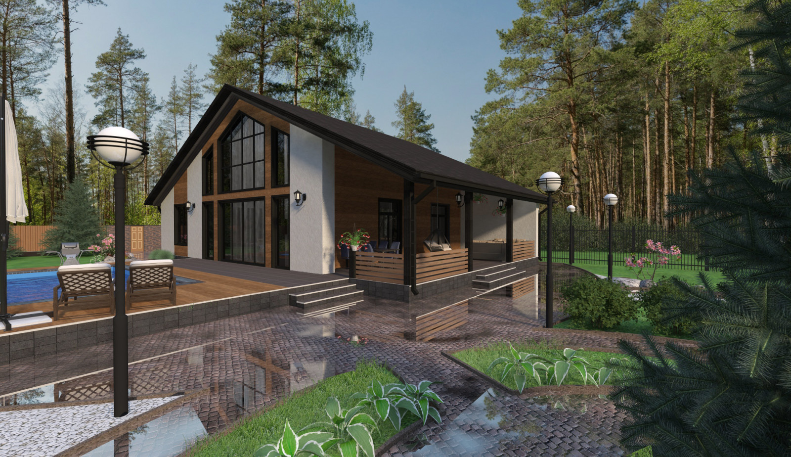 Современный дом в Ваганов парке