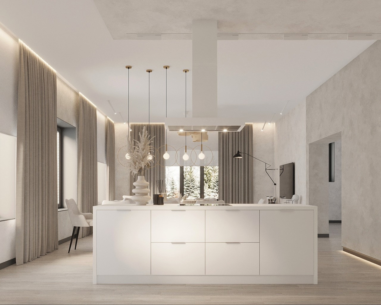 The white color house