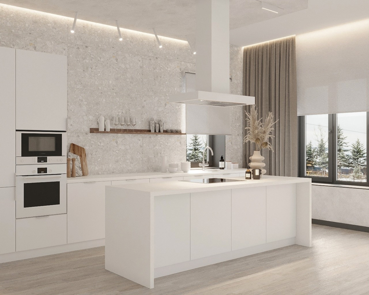 The white color house