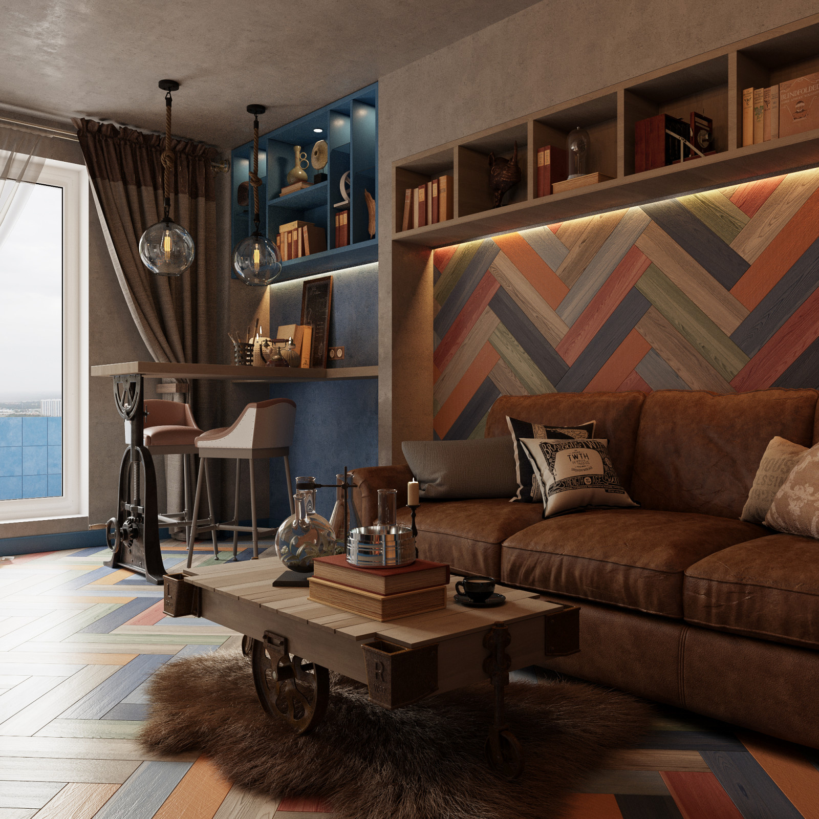 Стильная гостиная / living room
