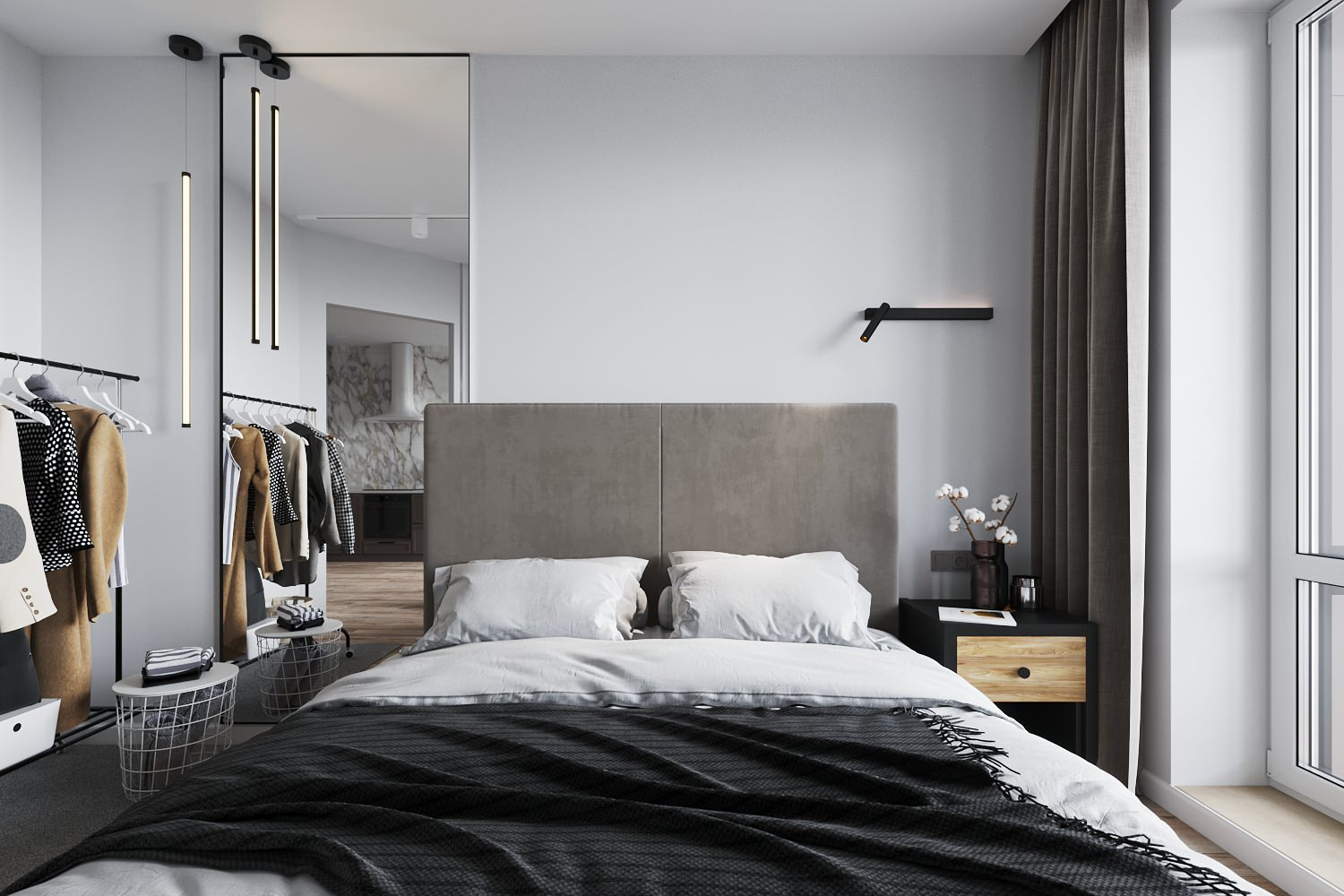 Квартира для молодой девушки в стиле минимализм
