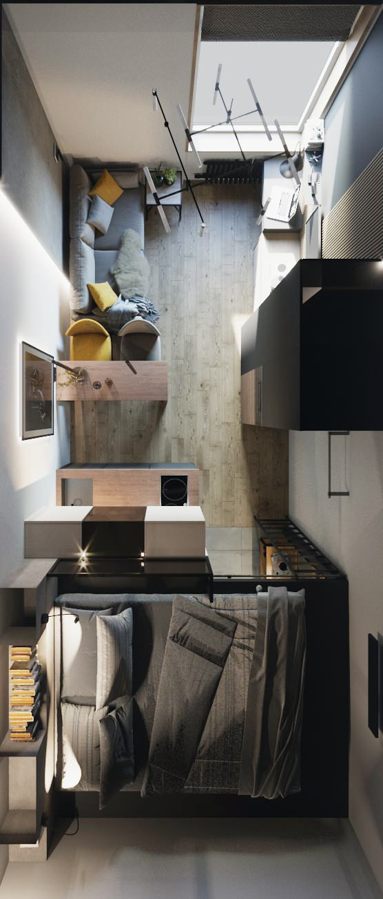 Мини апартаменты в ЖК "Loft FM" вариант 2